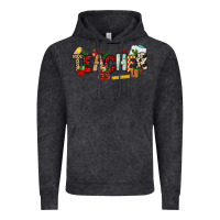 Vintage Black Christmas Teacher Vintage Hoodie - NancyCooperArtShop
