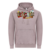 Vintage Zinc Christmas Teacher Vintage Hoodie - NancyCooperArtShop