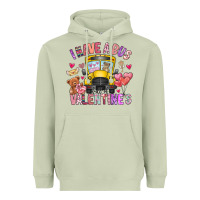 Matcha i have a bus full of valentines Heavyweight Hoodie - CowhideDigitalArt