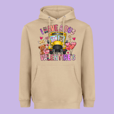I Have A Bus Full Of Valentines Heavyweight Hoodie Designed By Cowhidedigitalart