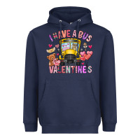 Navy i have a bus full of valentines Heavyweight Hoodie - CowhideDigitalArt