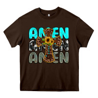 Chocolate Brown amen Heavy Core Tee - JahusDesignShop