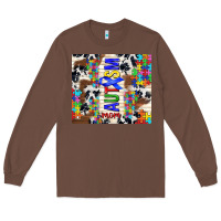 Chestnut autism mom puzzle ribbon Long Sleeve Tee - TumblerDesignByShophia