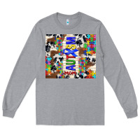Heather Grey autism mom puzzle ribbon Long Sleeve Tee - TumblerDesignByShophia