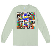 Matcha autism mom puzzle ribbon Long Sleeve Tee - TumblerDesignByShophia