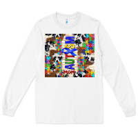 White autism mom puzzle ribbon Long Sleeve Tee - TumblerDesignByShophia