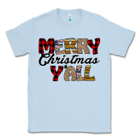 Dusty Blue Merry Christmas Y'all Classic Tee - Bettercallsaul