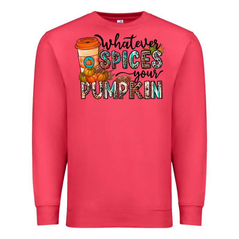 Whatever Spices Your Pumpkin Premium Sweatshirt by CowhideDigitalArt | Teevron