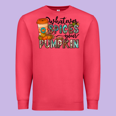 Whatever Spices Your Pumpkin Premium Sweatshirt Designed By Cowhidedigitalart