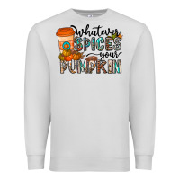 Dove Grey whatever spices your pumpkin Premium Sweatshirt - CowhideDigitalArt