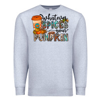 Heather Grey whatever spices your pumpkin Premium Sweatshirt - CowhideDigitalArt