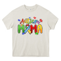 Cream autism mama Heavy Core Tee - MaliasSmallBusiness