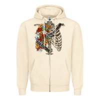 Sandshell kinda emotionless kinda emotional skeleton chest Zipper Hoodie - FaDigitalArtStudio