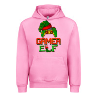 Fuchsia Pink Christmas gamer elf Urban Hoodie - BarkalooDesign