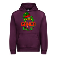 Mauve Wine Christmas gamer elf Urban Hoodie - BarkalooDesign
