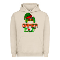 Pigment French Oak Christmas gamer elf Urban Hoodie - BarkalooDesign