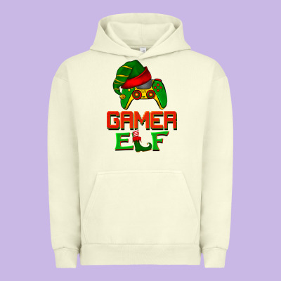 Christmas Gamer Elf Urban Hoodie Designed By Barkaloodesign
