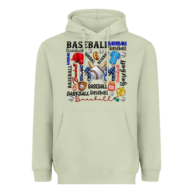 Baseball Mom Heavyweight Hoodie by CowhideDigitalArt | Teevron