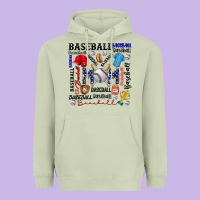 Baseball Mom Heavyweight Hoodie Designed By Cowhidedigitalart