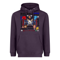 Plum baseball mom Heavyweight Hoodie - CowhideDigitalArt