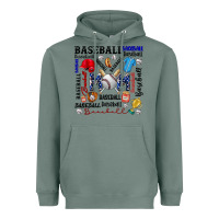 Sage baseball mom Heavyweight Hoodie - CowhideDigitalArt