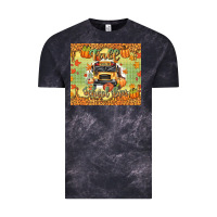 Cloud Black fall school bus Vintage Tee - texasbilliewilder