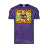 Cloud Purple fall school bus Vintage Tee - texasbilliewilder
