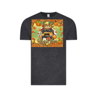 Vintage Black fall school bus Vintage Tee - texasbilliewilder
