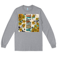 Heather Grey auntie with lightning bolt Long Sleeve Tee - TumblerDesignByShophia