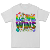 Dove Grey Pride LGBTQ+ Love Wins Premium Tee - BundleAndBundleShop