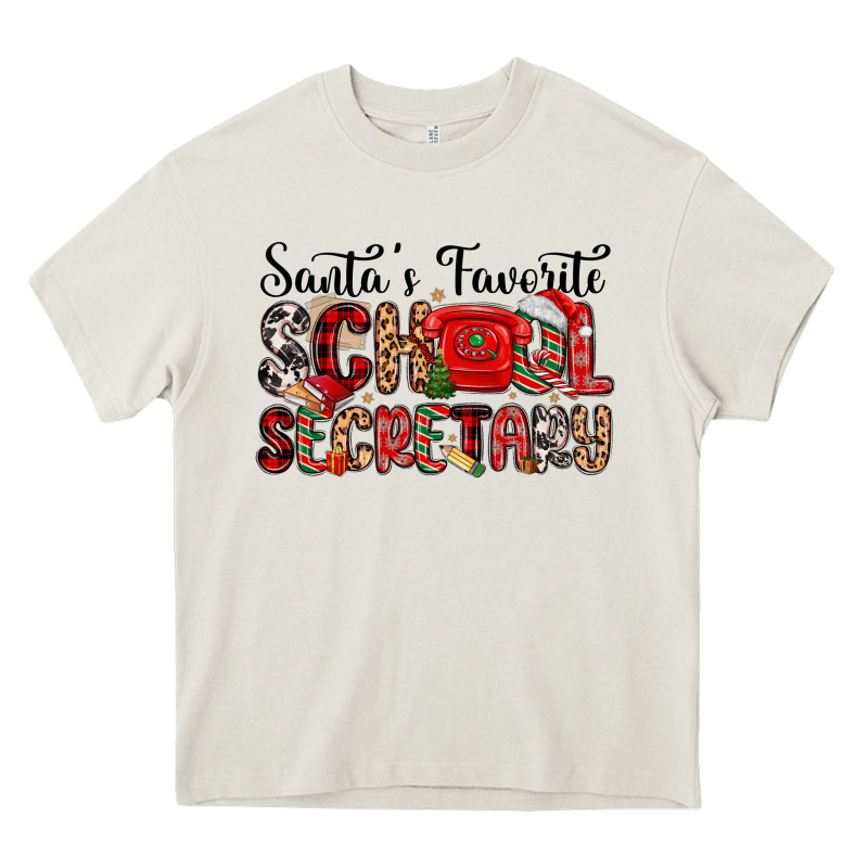 Santa S Favorite Coffee School Secretary Heavy Core Tee by MaliasSmallBusiness | Teevron