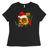 Joy Christmas With Sunflower Bbs Ladies Tee | Teevron
