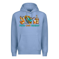 Colony Blue Peace Love Whiskey Premium Hoodie - BundleAndBundleShop