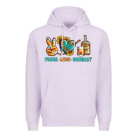 Lilac Peace Love Whiskey Premium Hoodie - BundleAndBundleShop