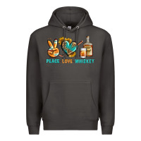 Smoke Peace Love Whiskey Premium Hoodie - BundleAndBundleShop