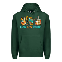 Sports Green Peace Love Whiskey Premium Hoodie - BundleAndBundleShop