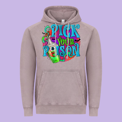 Pick Your Poison Vintage Hoodie Designed By Texasbilliewilder