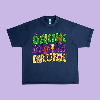 Drink Drank Drunk Urban Heavy Tee Designed By Nancycooperartshop