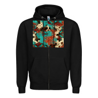 Black Serape Turquoise Glitter Cowhide  Tooled Leather  Tumbler Zipper Hoodie - FaDigitalArtStudio