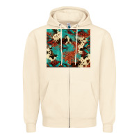 Sandshell Serape Turquoise Glitter Cowhide  Tooled Leather  Tumbler Zipper Hoodie - FaDigitalArtStudio