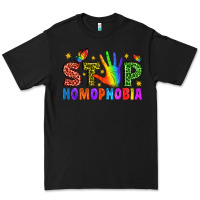 Black Western Stop Homophobia Premium Tee - BundleAndBundleShop