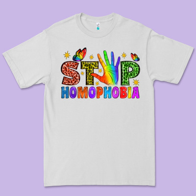 Western Stop Homophobia Premium Tee Designed By Bundleandbundleshop