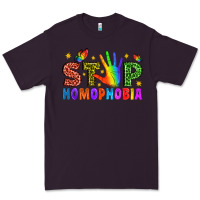 Plum Western Stop Homophobia Premium Tee - BundleAndBundleShop