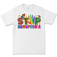 White Western Stop Homophobia Premium Tee - BundleAndBundleShop