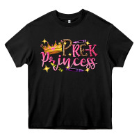 Black pre k princess Heavy Core Tee - NancyCooperArtShop