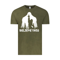 Vintage Olive bigfoot t  shirt believe this t  shirt Vintage Tee - linhVisuals