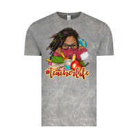 Cloud Rock afro woman teacher life Vintage Tee - NancyCooperArtShop