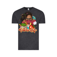 Vintage Black afro woman teacher life Vintage Tee - NancyCooperArtShop