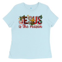 Baby Blue jesus is the reason christmas bbs Ladies Tee - BundleAndBundleShop