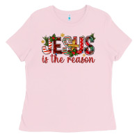 Bubblegum Pink jesus is the reason christmas bbs Ladies Tee - BundleAndBundleShop